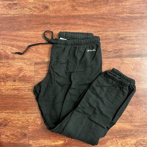 PINK Victoria's Secret Pants - PINK Victoria's Secret Black Jogger Pants